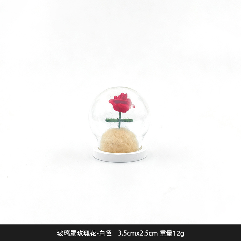 王子の小さい置物の狐のケーキdiyは永遠の花を飾って粒のデスクトップの車の樹脂のかわいい手の置物を萌えます。