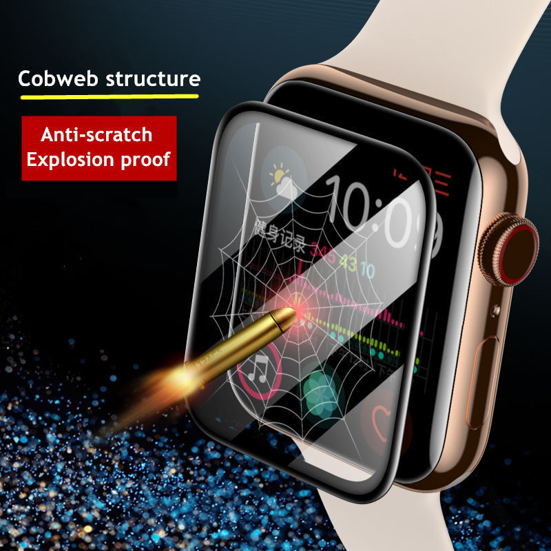 Suitable for Apple Watch 7 Protective Film Pmma Composite Material Iwatch6/5/4 Soft Film Full Glue Tempered Watch Film