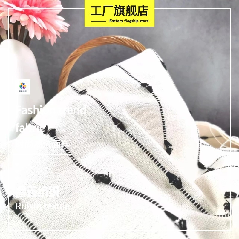 熱売ポリエステル綿の切り花のストライプの布の平織りの430gのジャカードのストライプの布の家の紡績のマミーはジャカードのストライプの生地を包みます。|undefined