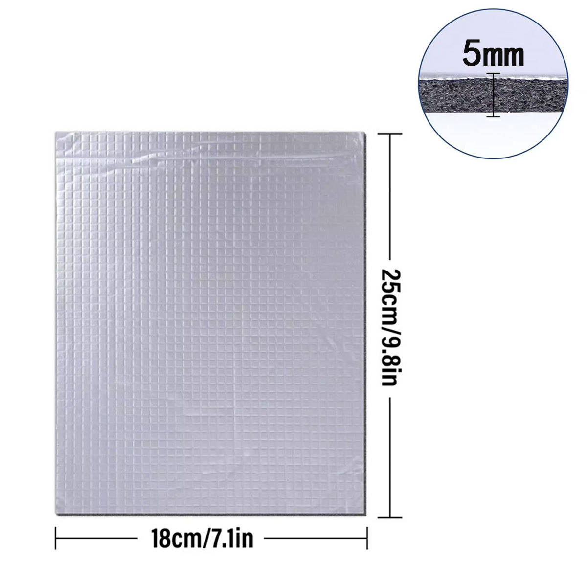 Capó de algodón insonorizante de automóvil 5mm 10mm de espesor de aluminio algodón aislante térmico grueso resistente al fuego algodón aislante térmico resistente a altas temperaturas