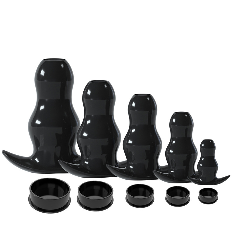 Soft Rubber Hollow Anal Plug for Peeping into the Vagina, Anal Expansion, Leak-Proof, Wearable Adult Sex Toy for Outdoor Use, Sm