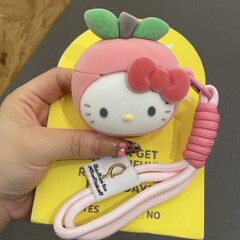 跨境植绒KT猫适用于airpods4代苹果蓝牙耳机套pro1/2/3/4代保护壳