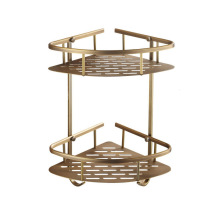 博宝卫浴五金挂件 浴室卫生间单层网篮置物架批发 三角篮网架全铜