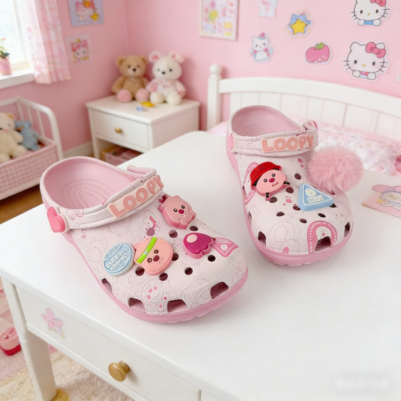 Ruby Croc Shoes Parent-Child Shoes Children's Shoes Non-Slip Beach Shoes Outdoor Slippers Ultra-Soft Sandals Ultra-Light Internet Celebrity Products Available for Wholesale