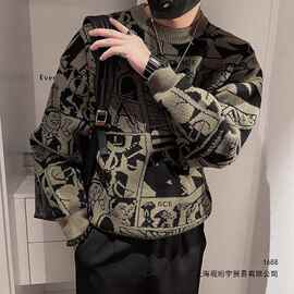 圆领毛衣男士潮牌打底衫长袖内搭线衣2026新款春秋冬季针织衫男装