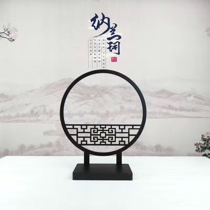 Adornos decorativos de escritorio con jarrón chino y plantas artificiales, estilo clásico oriental, ideales para sala de estar o vitrinas