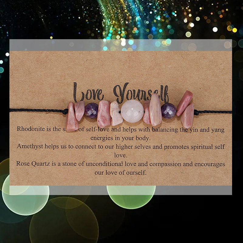 Fashion Geometric Stone Knitting Unisex Bracelets 1 Piece