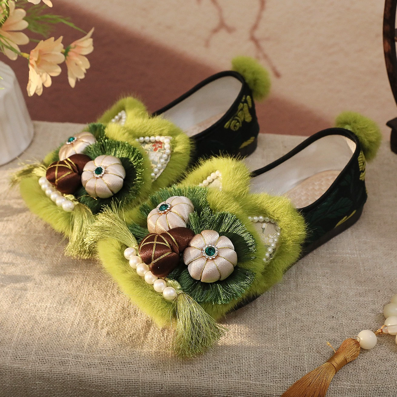 Одиночные туфли для взрослых тигра 2024 новый национальный прилив ретро национальный стиль