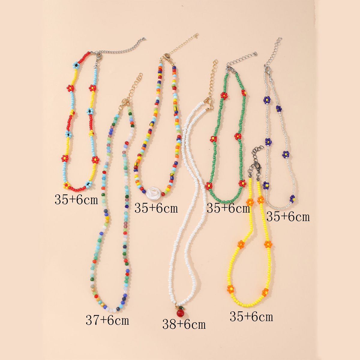 Bohemio Simple Color Miyuki Cuentas Collar De Margaritas Conjunto De 7 Piezas Al Por Mayor Nihaojewelry display picture 1