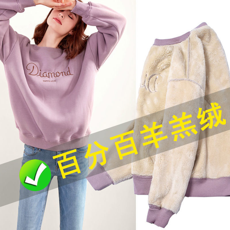 Cashmere Sweater Women's Round Neck Autumn and Winter Lamb Wool Top