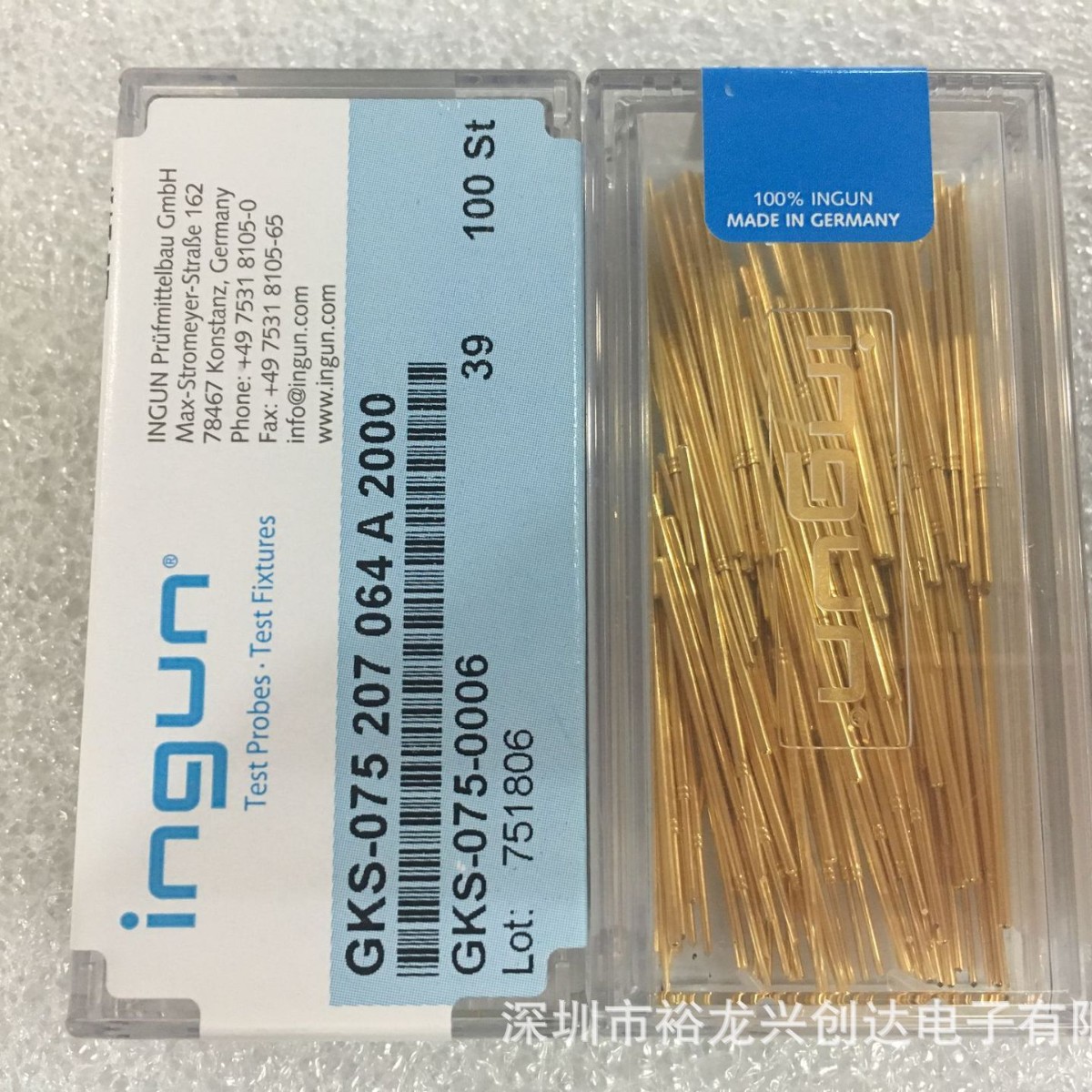 正品INGUN测试探针GKS075 207 064 A2000钝尖头ICT测试治具探针