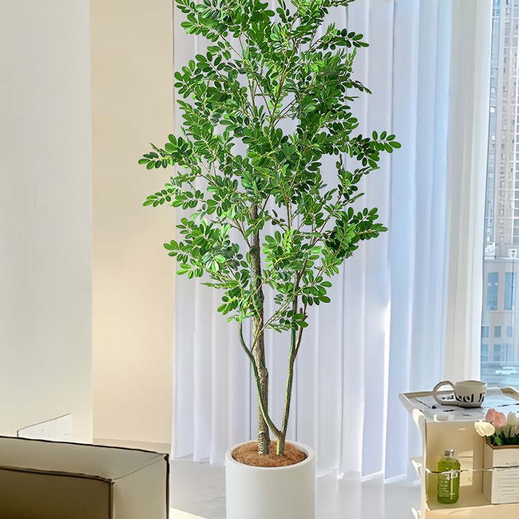 仿真绿植高端轻奢黄杨树盆景植物客厅沙发边仿生绿植落地装饰摆件