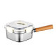 Cross-border Stainless Steel Square Fryer Multi-functional Household Milk Pot Outdoor Portable Storage Cooking Pot Tempura