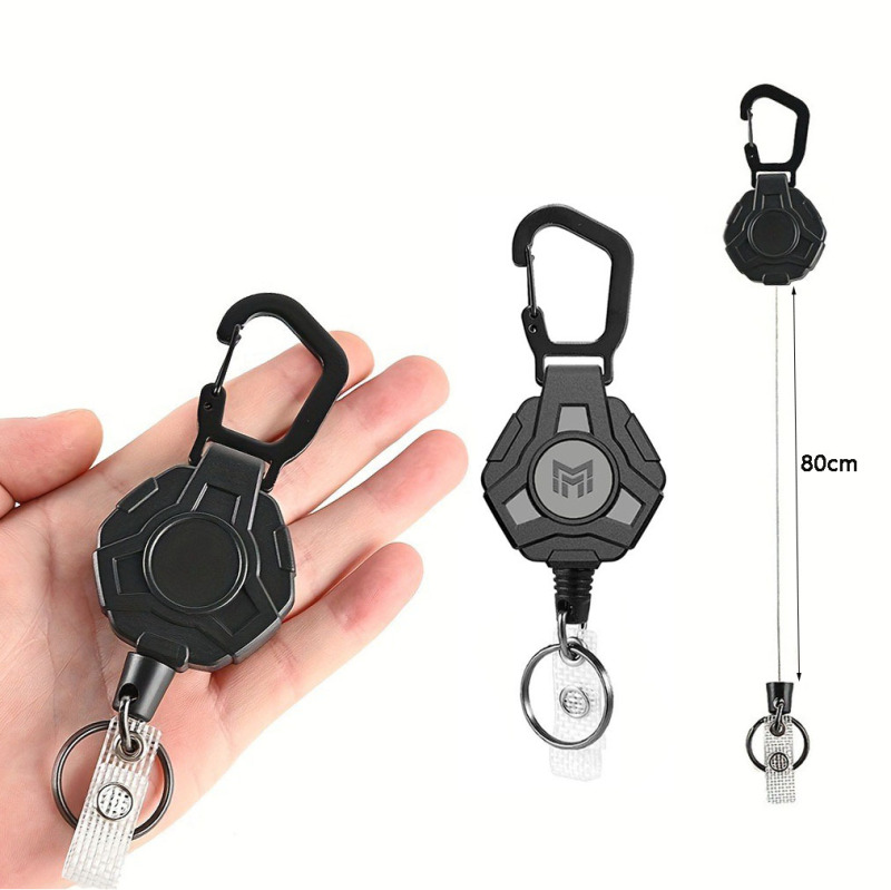 High Resilience Retractable Easy-Pull Buckle Heavy-Duty Rubber-Coated Wire Rope Outdoor Fishing Keychain Anti-Lost Easy-Pull Ready Stock High Resilience Retractable Easy-Pull Buckle Heavy-Duty Rubber-Coated Wire Rope Outdoor Fishing Keychain Anti-Lost Easy-Pull Ready Stock