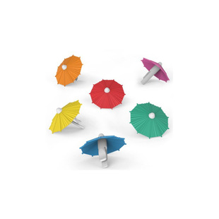 Creative Umbrella Wine Glass Marker Silicone Umbrella Wine Glass Identifier Cup Distinguishing Label Party Supplies