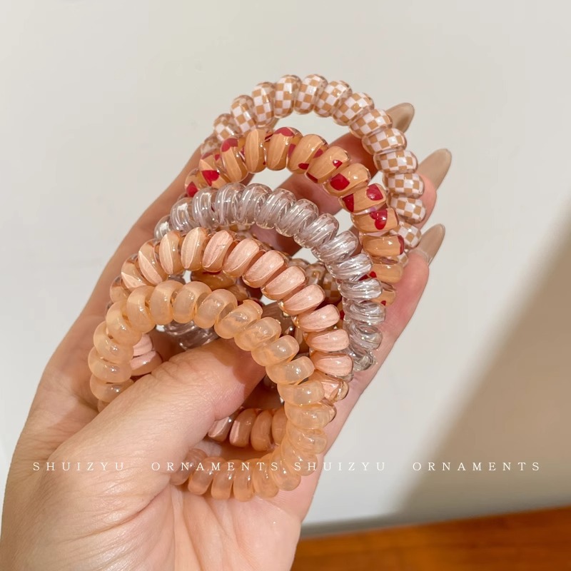 Línea telefónica con lazo, anillo para el cabello, tocado, nueva trenza de burbujas, cuerda para el cabello trenzada, alta elasticidad, sin dañar el cabello, cuerda para atar, banda de goma femenina