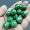 Relief dry green emerald iron dragon raw accessories jade film double happy tree leaf petal jade tube road with pearl lotus jade ring