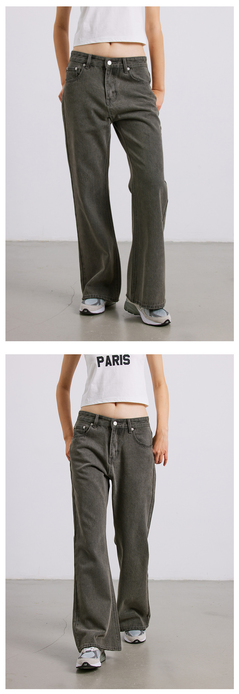 UNF A*NE平替原样开发泥染微喇水洗做旧cleanfit直筒休闲裤牛仔裤详情9