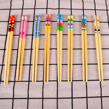 儿童竹筷子学习训练筷2-6岁小孩幼儿园宝宝餐筷家用卡通筷子18cm