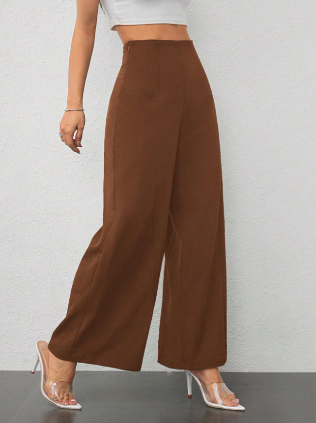 Abbigliamento donna, pantaloni a gamba larga, moda autunno, casual, da pendolare, snellenti, fluidi, stile americano 2026_voghion.com
