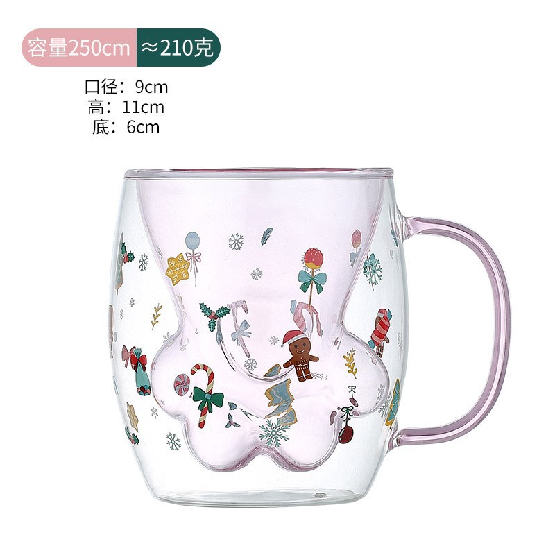 Garra de gato de Navidad con mango rosa