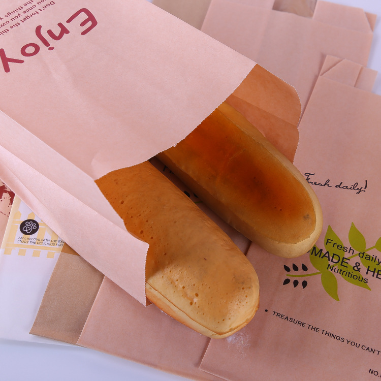Factory transparent window coated Kraft paper baking paper bag toast cake hair accessories long stick bread bag food bag Factory transparent window coated Kraft paper baking paper bag toast cake hair accessories long stick bread bag food bag