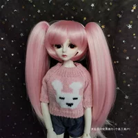 Bjd sd3468 1/4 1/6 8 минут 60 см Симпатичная волновая голова двойной конский хвост парик шерстяной набор
