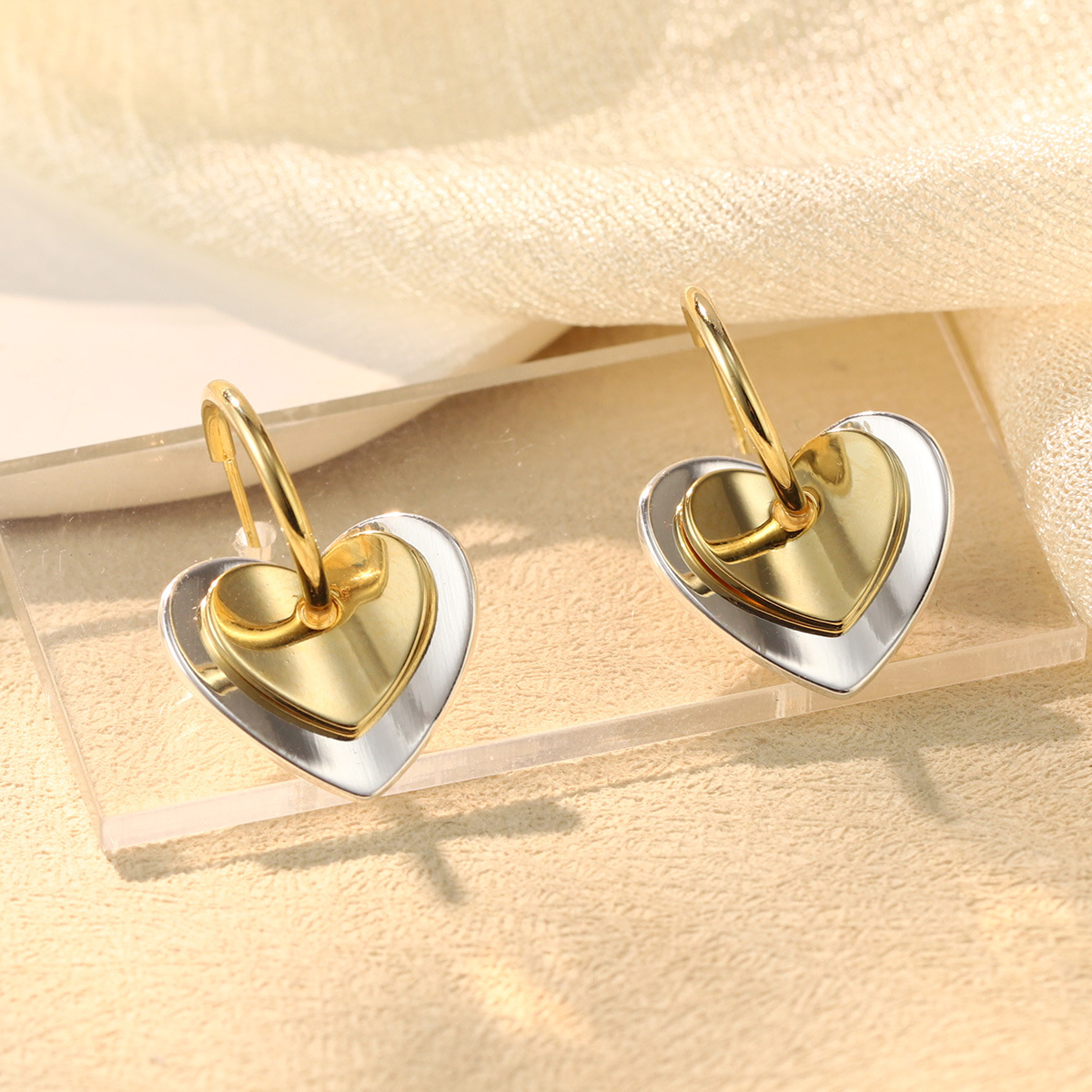 7g Weight Copper Ear Needle Material Ear Studs Classification 1 Pair Quantity Daily, Street Occasion Copper Material Geometric Pattern Women's Gender Mixed Metal, Plating Design Retro, Commute Style 1 Pair Retro Commute Geometric Mixed Metal Plating Copper Ear Studs 21