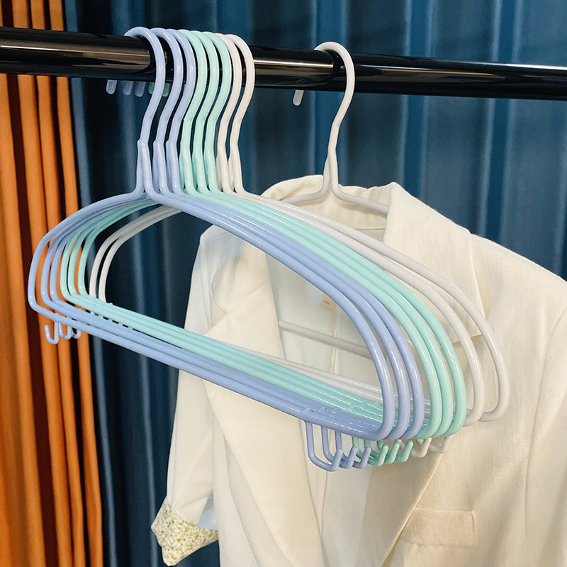 Ropa Rack soporte percha de ropa percha revestida de plástico de las mujeres antideslizante hogar sin costura engrosada percha adulto al por mayor