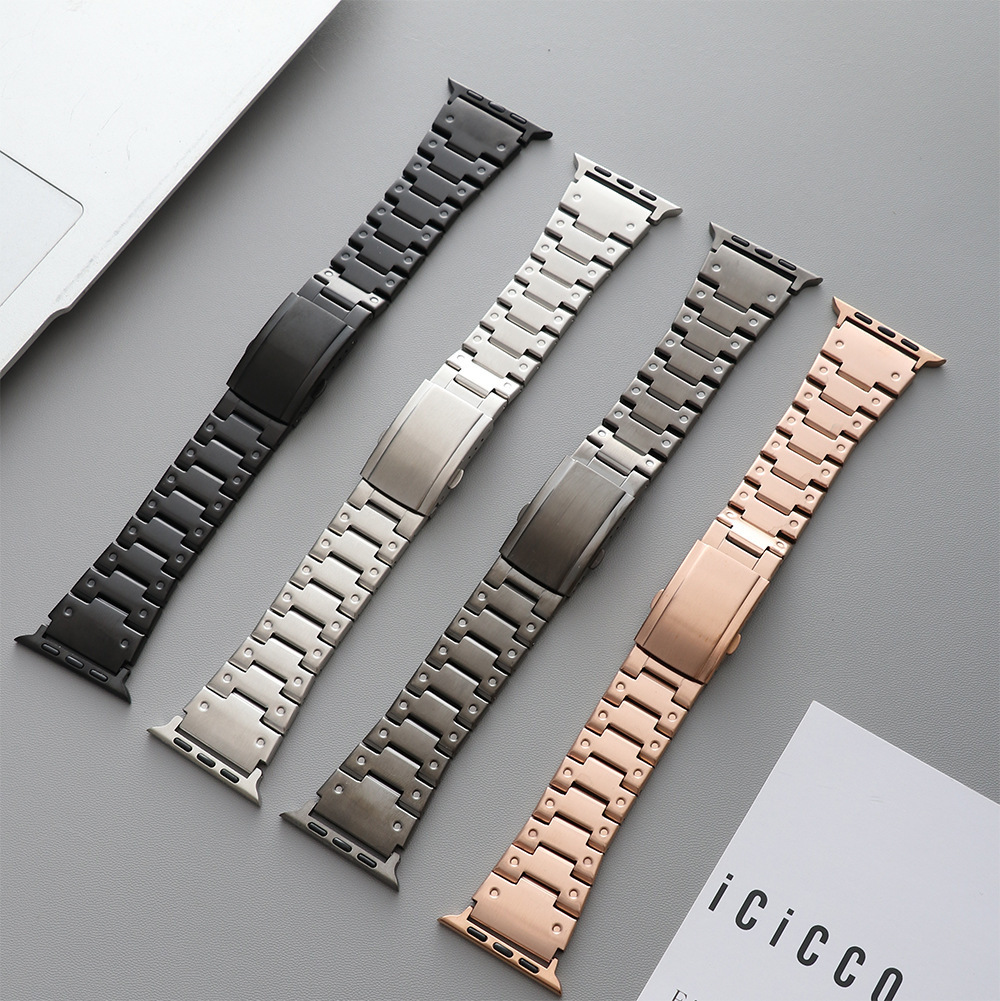 New Model Suitable for Apple Watch Dot Belt Buckle Steel Strap Suitable for Huawei Watch Series Strap