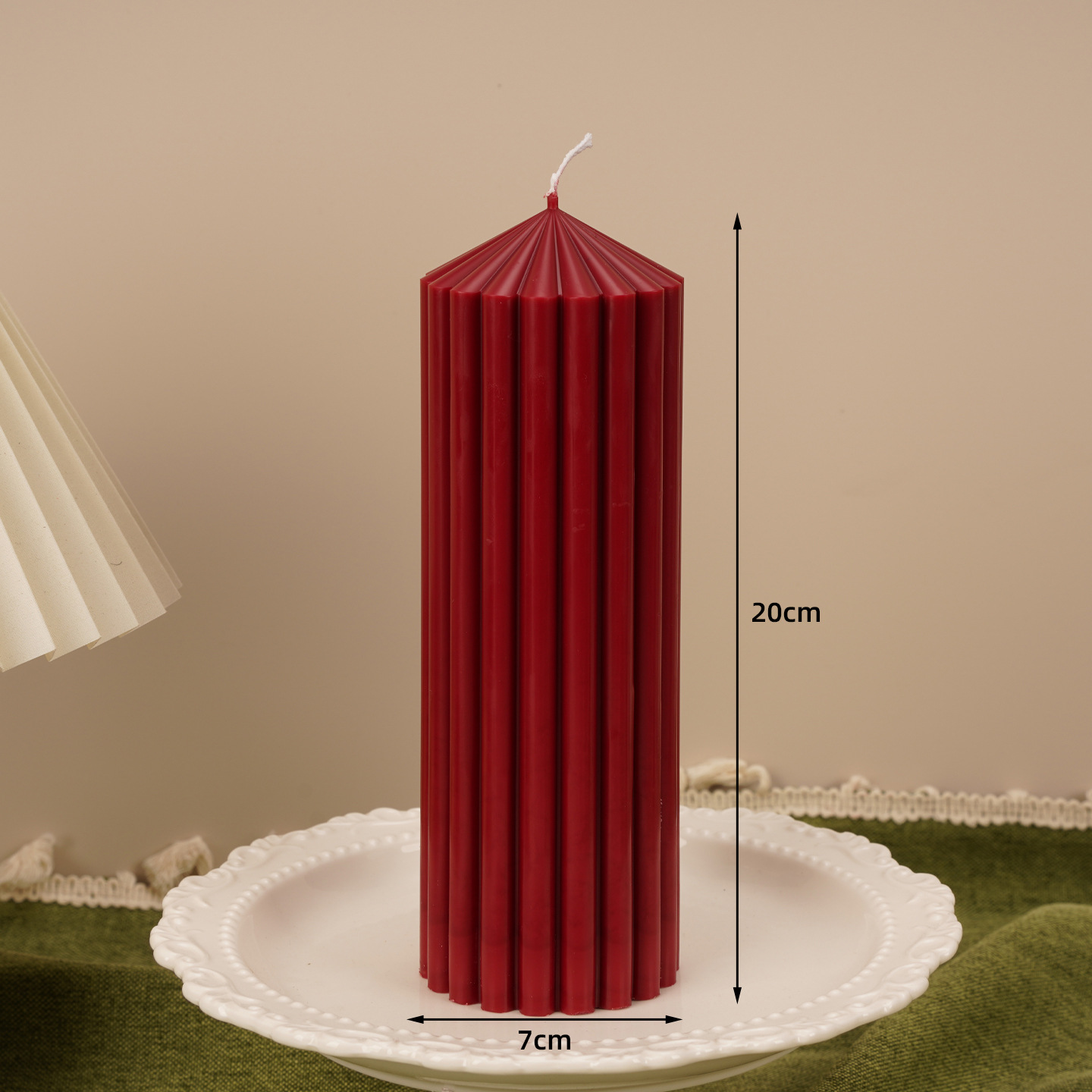 Church coarse-toothed spire 7*20CM candle 600g