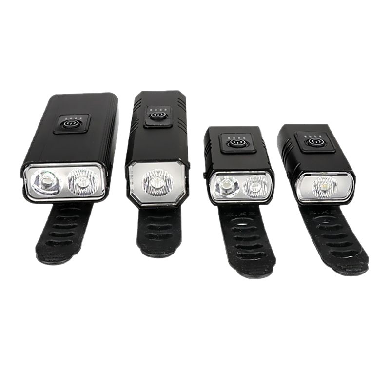 Nuevo faro de la bicicleta USB recargable fuerte luz anti-lluvia noche montar en bicicleta de montaña linterna montar accesorios de equipo