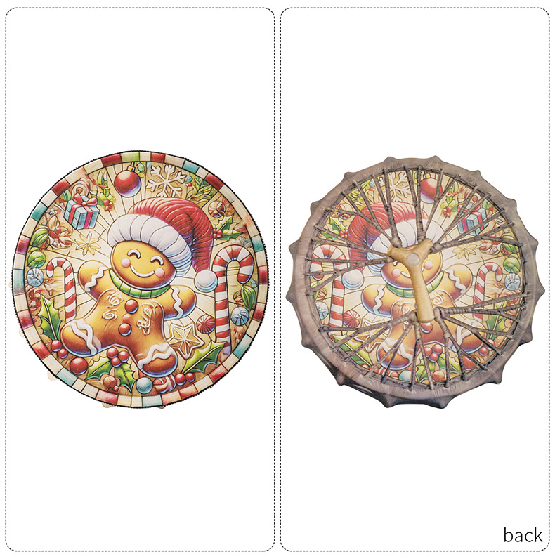 Home & Garden Christmas Decorative Drum Haube Christmas Gingerbread Man Percussion Drum Bar Atmosphere Decoration Music Drumstick_voghion.com