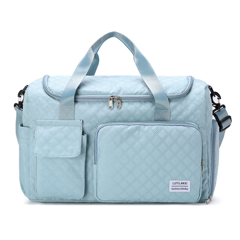 Bolsa de viaje de gran capacidad de moda de color sólido nuevo tipo de bolso deportivo al aire libre ligero bolso de mano multifuncional mujer