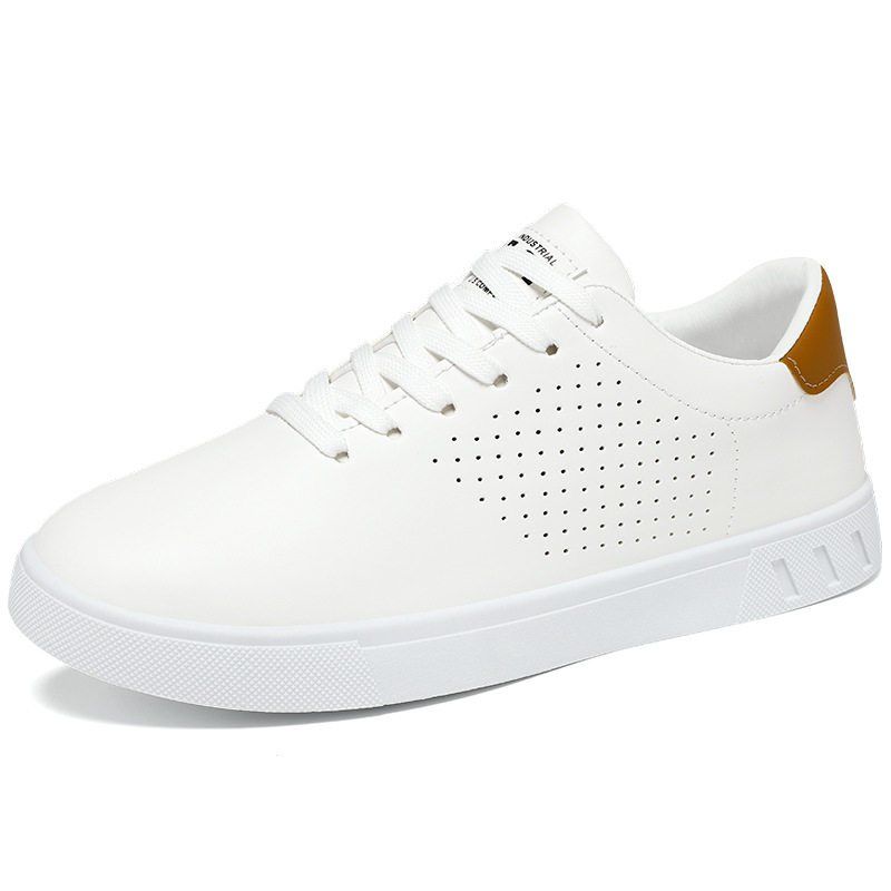 Zapatos de hombre 2024 nuevos zapatos blancos de verano de moda coreana zapatos de skate juveniles zapatos deportivos casuales de moda hombres image 6