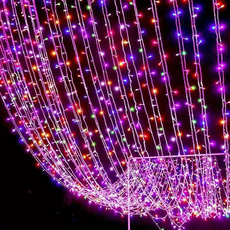 LED カラーライト点滅ストリングライト星がいっぱい屋外防水ソーラーツリーライトキャンプ装飾雰囲気ライトストリップ|undefined