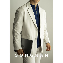 SONGNAN綾筋筋高級感軽ビジネスカジュアルスーツ男性春秋タイプゆるいスーツコート