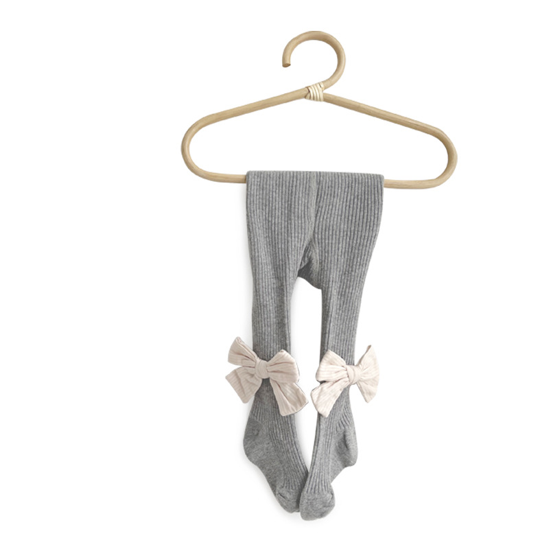 Fábrica de medias de la industria de la ropa de cama de amigos personalizada mayorista para niños algodón peinado vestidos de la princesa leggings arco