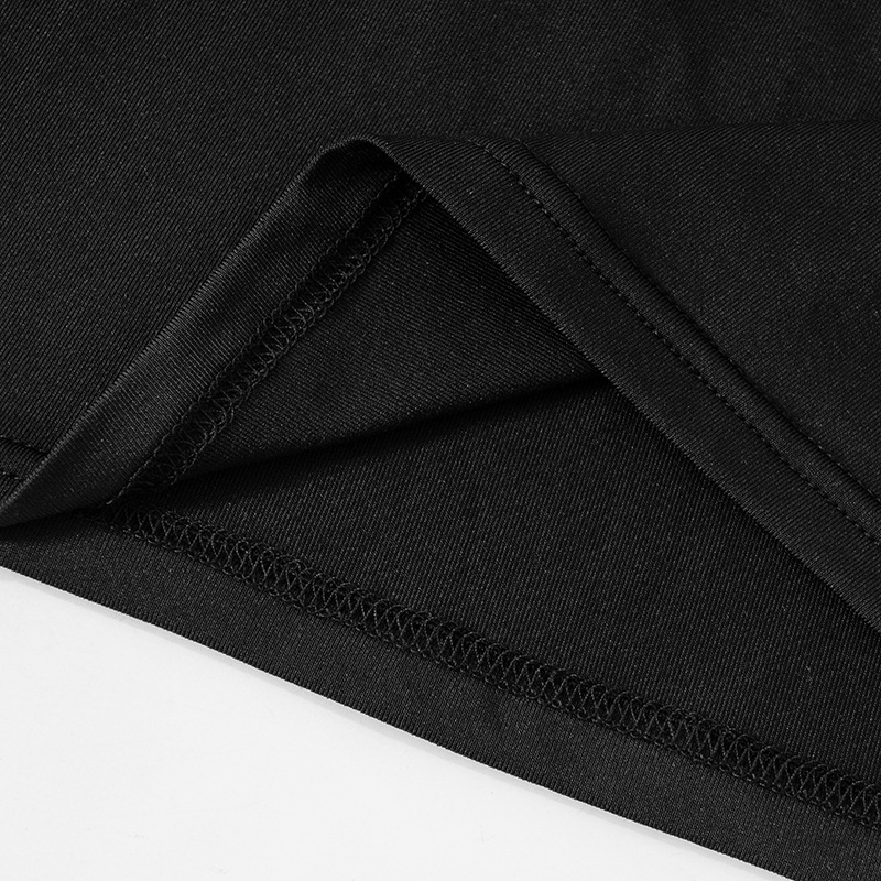 Fashion Solid Color Round Neck Long Sleeve Patchwork Spandex Polyester Above Knee A-Line Skirt