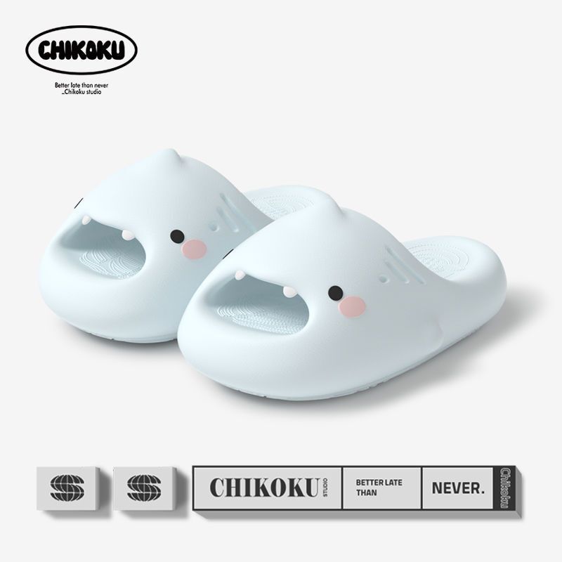 2025 新 PVC うんち踏みスリッパ親子着用サメ漫画スリッパ家庭用屋外着用親子着用サンダル|undefined