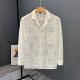 2025 Men's Summer New Long-sleeved Coat High-grade Hollow-out Design Trendy Top Thin Cool Breathable Shirt