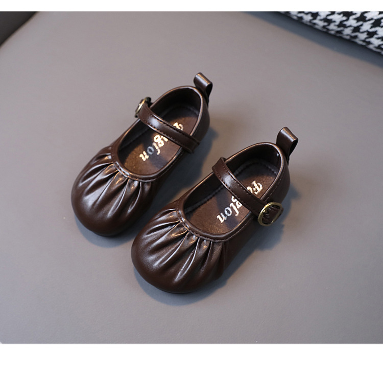 Sapatos de couro para menina estilo princesa sola macia_voghion.com