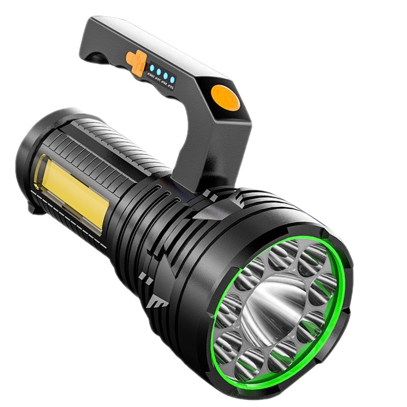 Lámpara portátil de iluminación transfronteriza linterna de emergencia al aire libre recargable Patrulla del hogar lámpara lateral de la mazorca lámpara portátil de luz fuerte