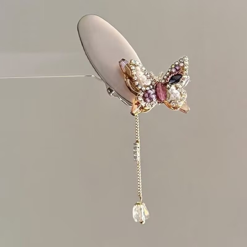 月狐吟 蒙古发夹复古民族风铃铛流苏侧边夹 高级感小众度假刘海夹|undefined