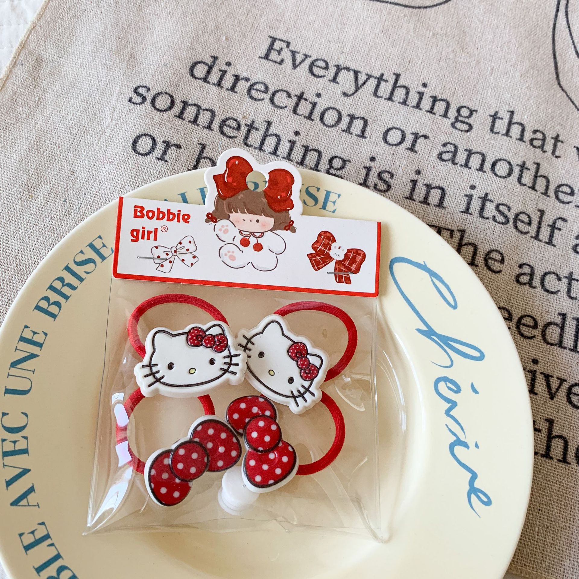 Anillo para el cabello de dibujos animados (un paquete de cuatro)