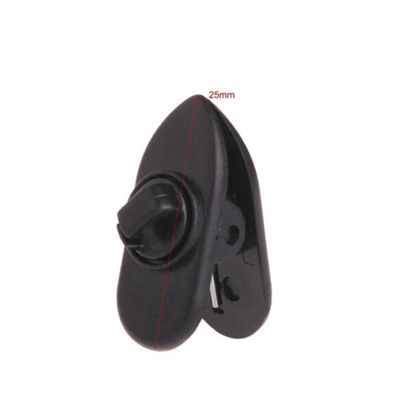 360-degree rotating headphone cable clip