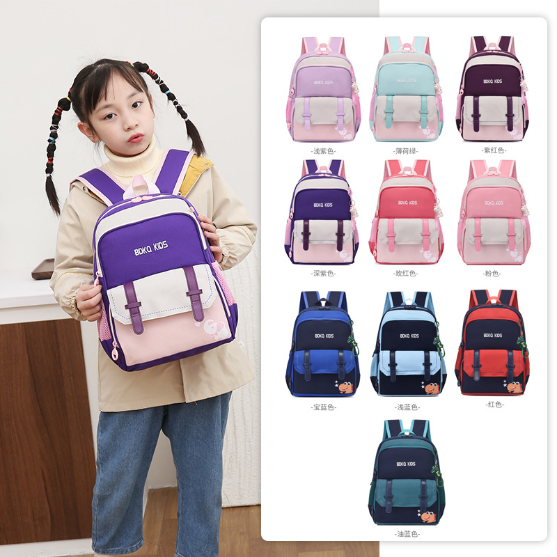 Mochila de gran capacidad para estudiantes de primaria mochila reductora de carga para niños y niñas de grado 1 y grado 2 mochila de comercio exterior jardín de infantes gran clase espalda