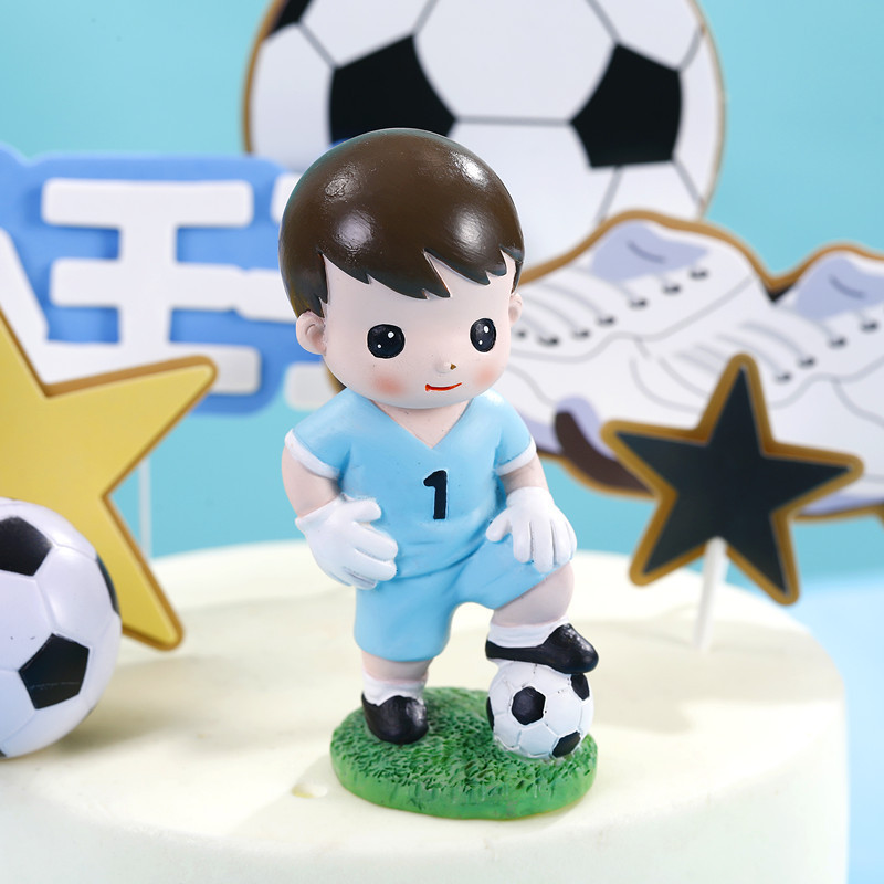 Copa del Mundo de fútbol jugador n ° 10 n ° 1 muñeca hecha a mano artesanía regalo decoración coche escritorio