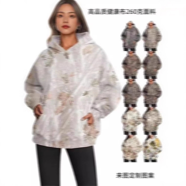 Cross-Border Export Autum Hooded Sweatshirt for Men and Women, Maple Leaf 3D Printed Hoodie with Patch Pocket, Casual Cross-Border Export