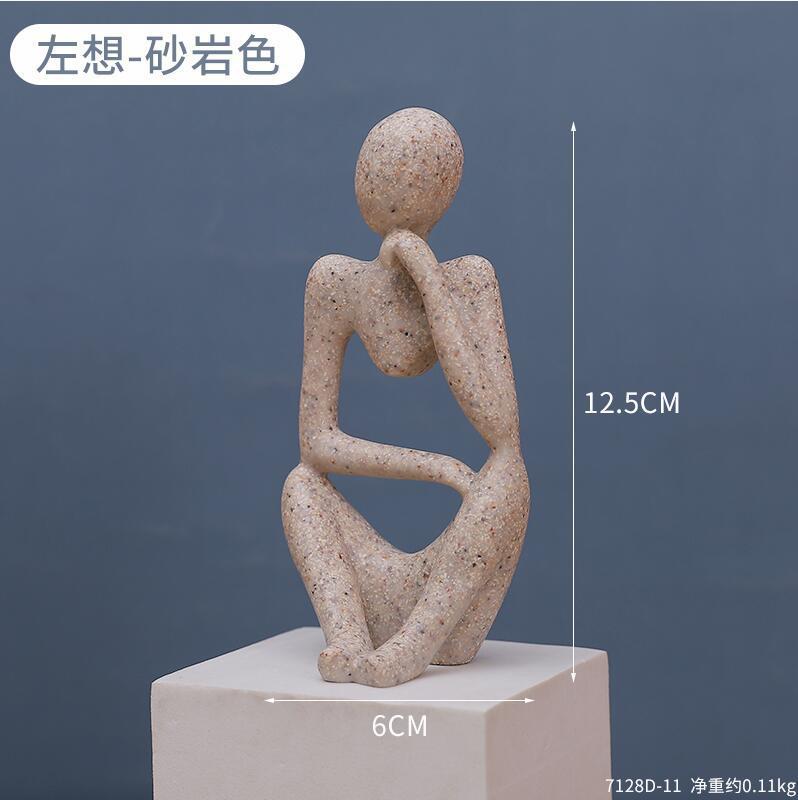 Modern Simple Mini Character Ornaments All-inclusive Three-piece Home Indoor Study Desktop Decoration Resin Small Ornaments